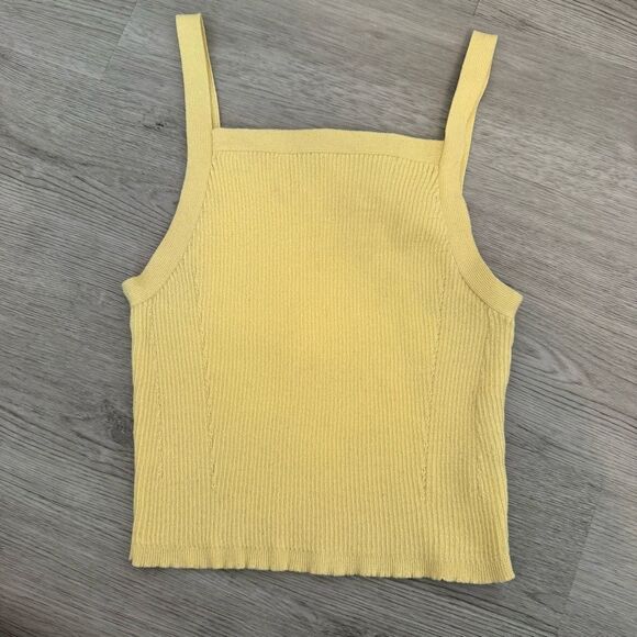 Double Zero Mystical Ribbed Knit Cropped Tank Top Size Medium - Picture 3 of 6